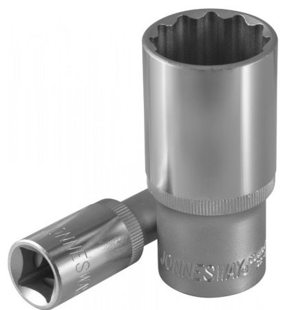 Головка торцевая 12-гранная глубокая 1/2"DR, 9 мм JONNESWAY