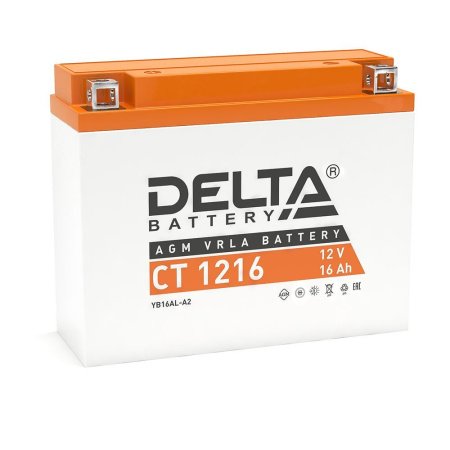 Аккумулятор DELTA CT 1216 (12В / 16А-ч) 205x70x162