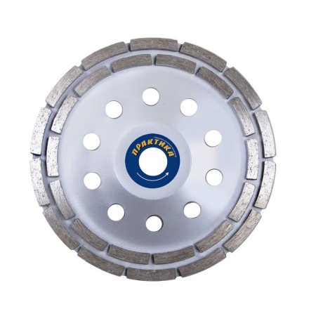 Чашка алмазная шлифовальная ПРАКТИКА 180 x 22.2 мм, 2-ряда Серия ЭКСПЕРТ