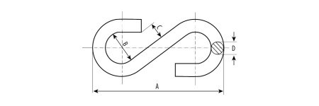 Крюк Зубр S-образный 8 мм.