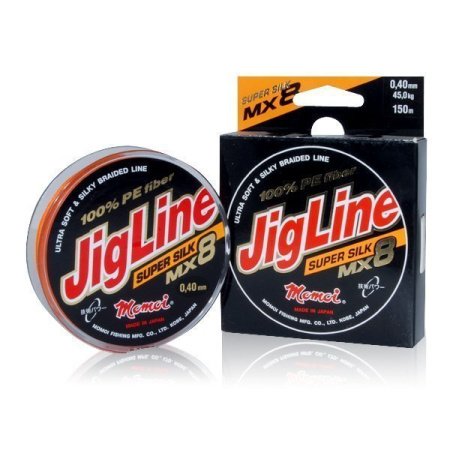 Шнур Momoi JigLine Super Silk 0,10мм 7,8 кг, 100м оранж