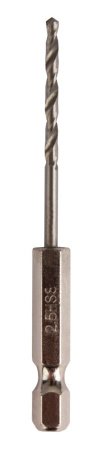 Сверло по металлу HEX 1/4" ПРАКТИКА P6M5 2.5 x 77 мм Серия ПРОФИ (1шт)