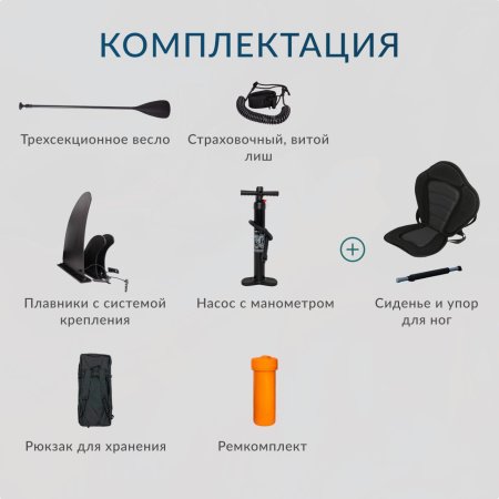 Надувная доска с сиденьем Sup Board SUPZERO Rasta 11' (335x84x15см)