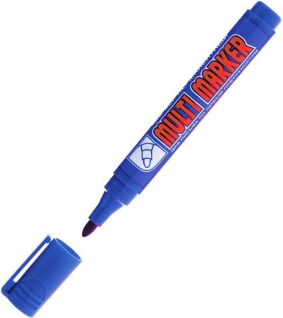 Маркер перманентный CROWN Multi Marker 3мм (синий) пулевидный