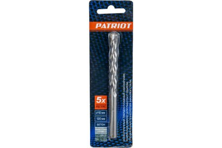 Сверло  EDGE by PATRIOT по бетону 10х120мм, 1 шт. в блистере