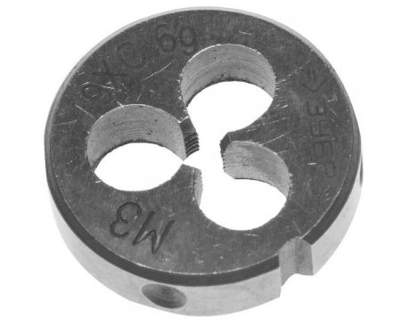 Плашка Зубр М3х0.5мм. (сталь 9ХС)