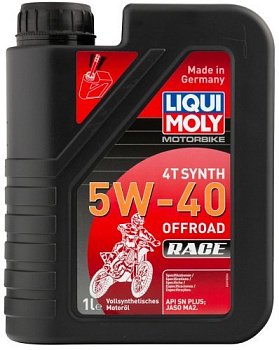 Масло моторное 4-х тактное LIQUI MOLY Motorbike 4T Synth Offroad Race 5W-40 1 л