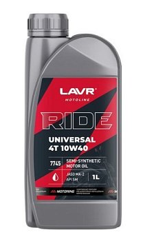 Масло моторное 4-х тактное LAVR Moto Ride Universal 4T 10W-40 1 л